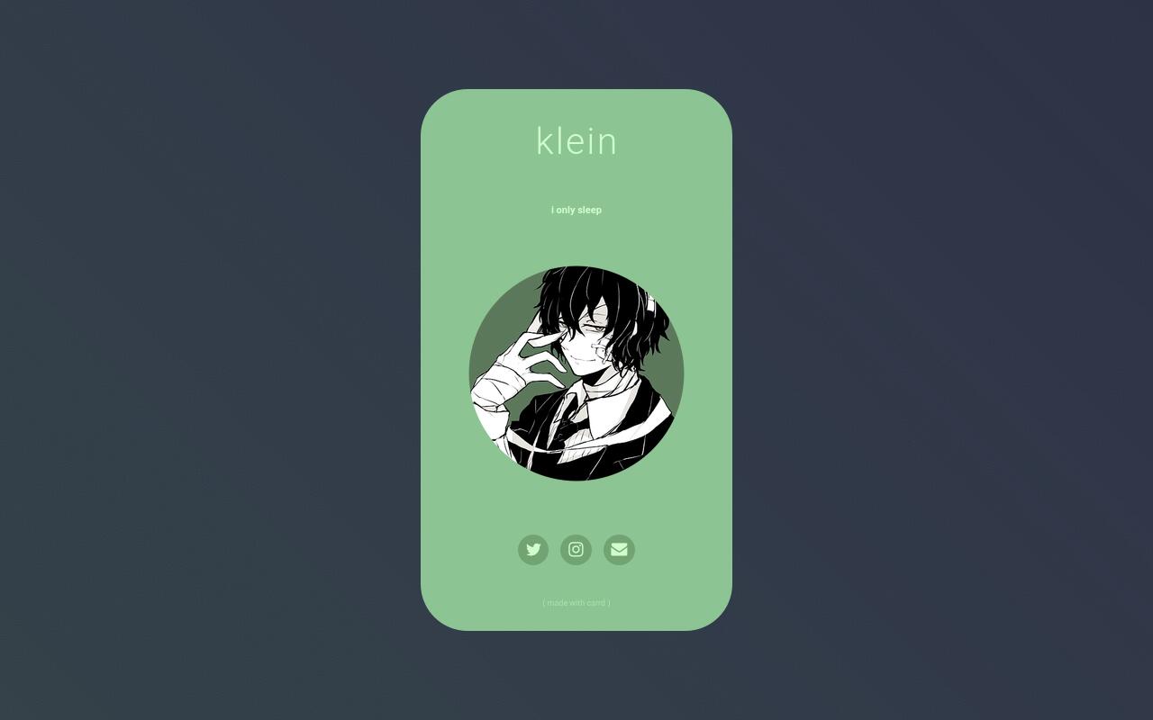Carrd profile picture for @klein